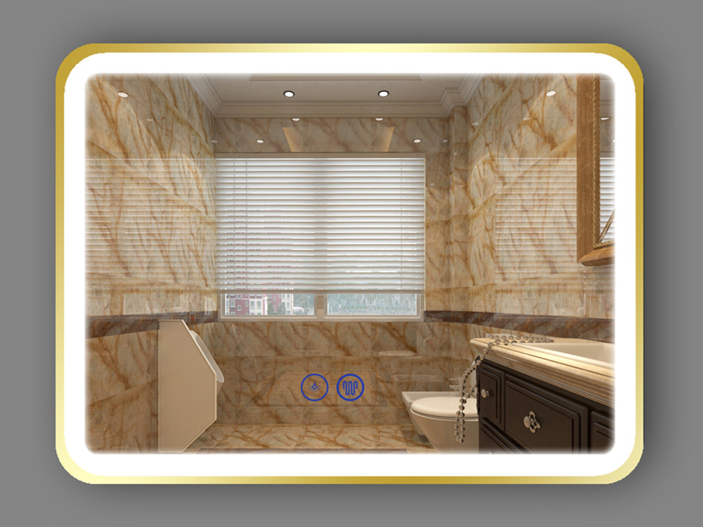 GE501-1G Inner Glow Aluminum Framed Smart Mirror